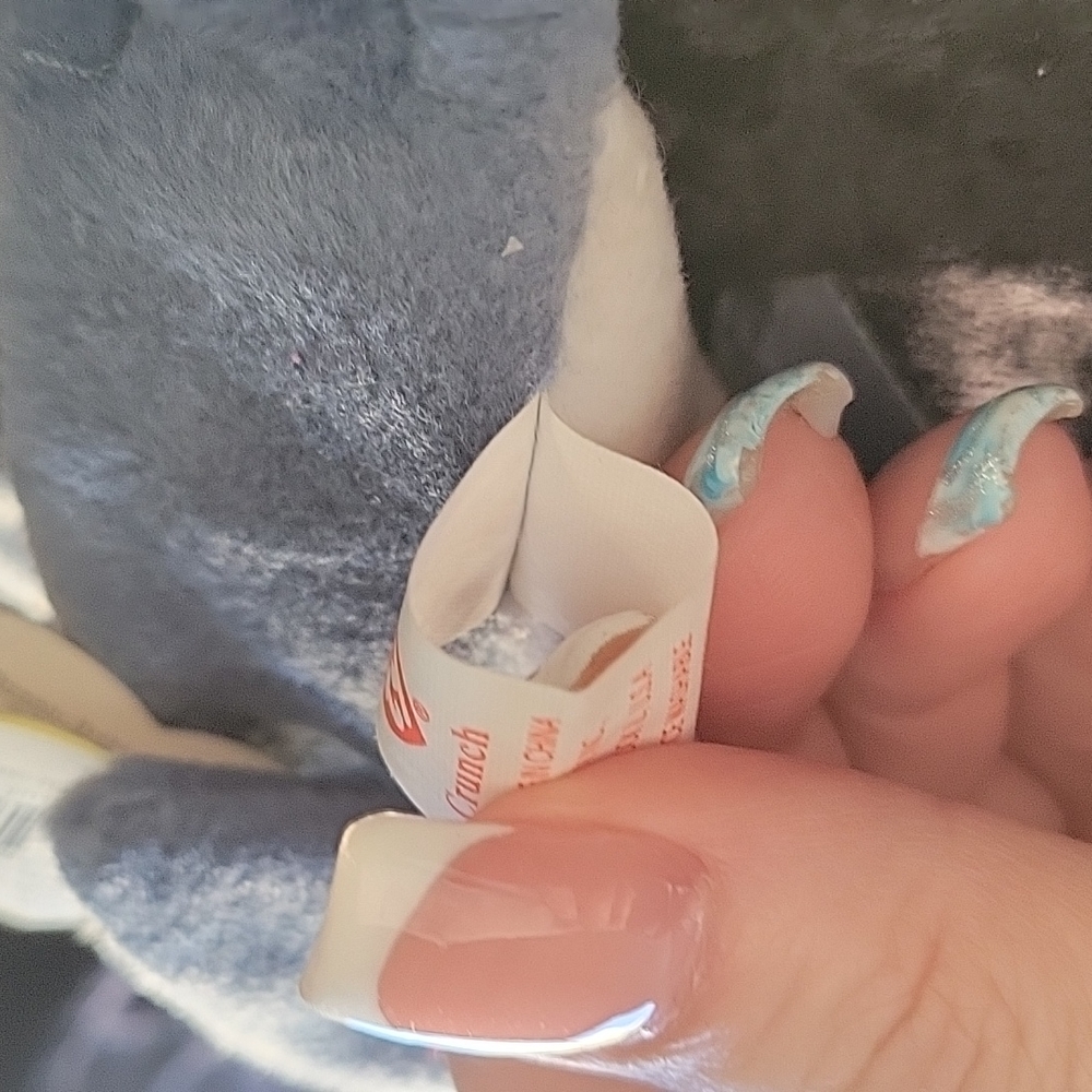 TY 1996 Crunch the shark beanie baby - Picture 9 of 10